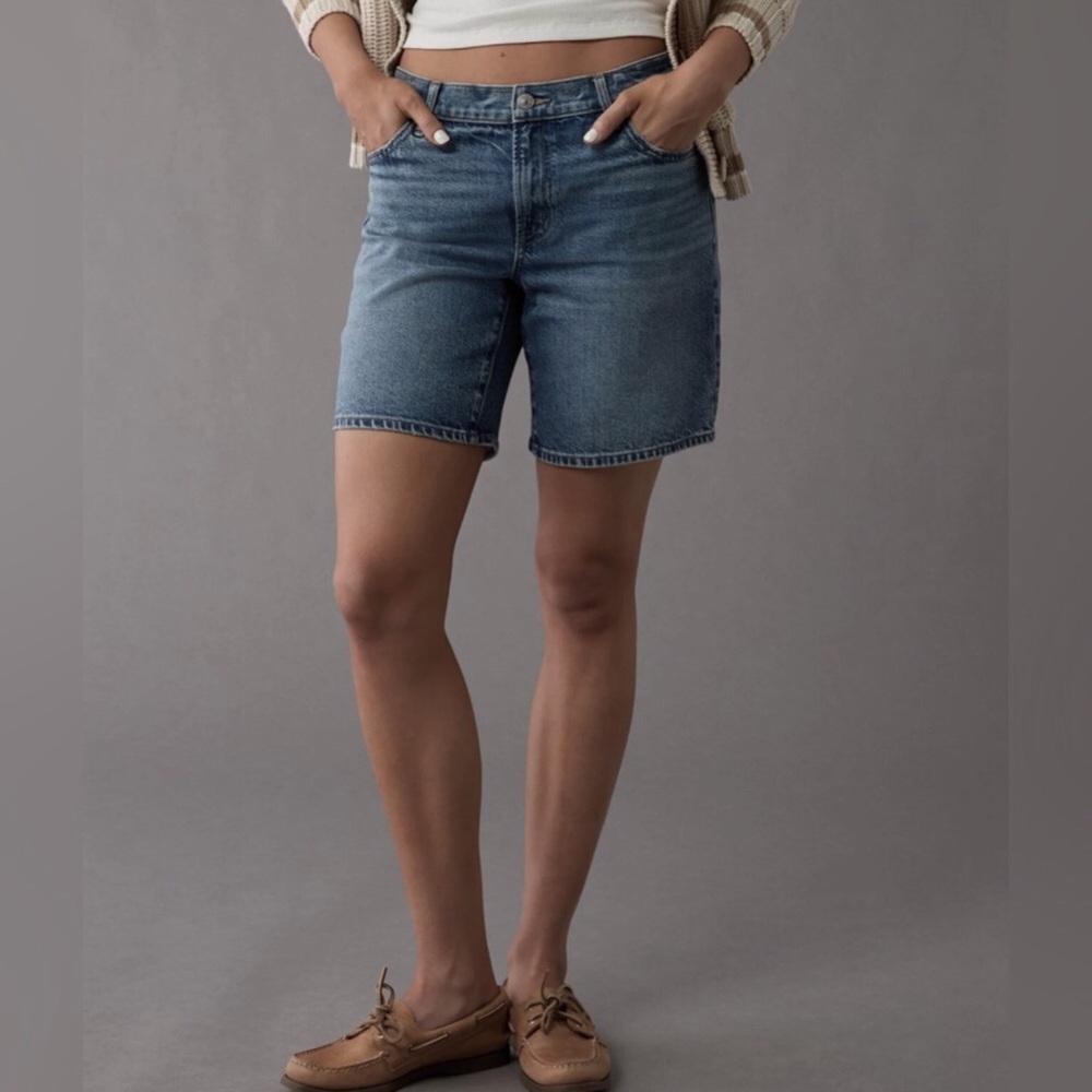 American Eagle 2 Perfect Bermuda Denim Women's Jeans Shorts Strigid 2024